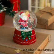 НГ / Шар со снегом «Дед Мороз» 6.5 см керамика акрил 7105 