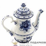 Гжель / Кофейник «Мария» 18 х 17 х 10 см. v-800 мл, авт. Симонов С.М. 