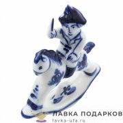 Гжель / Статуэтка «Щелкунчик» 09 х 08 х 02 см. авт. Гордеев П.Н. 