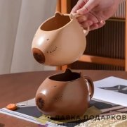 Креативная чайная кружка «Капибара» 320 мл. керамика цв. в асс  8733 