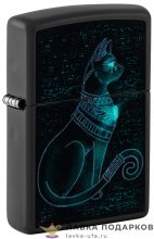 Zippo / Зажигалка 48582 «Магический кот» 56 х 36 х 12 мм. черный матовый 
