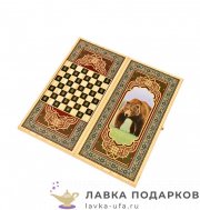Нарды и шашки в одном наборе «Походные» 60 х 30 см. рис. Медведь 1047_12 