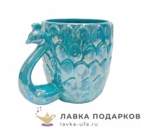 Креативная чайная кружка «Павлин» 500 мл. керамика цв. микс 4698 