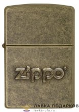 Zippo / Зажигалка бензиновая Zippo 28994 «Логотип» цв. латунь антик 