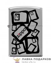 Zippo / Зажигалка 28941 «Абстракция с лого Zippo» 56 х 36 х 12 мм. хром матовый 