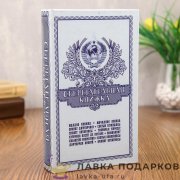 Книга-сейф «Сберегательная книжка» 21 х 13 х 05 см. кож.зам. цвет серо-голубой 472.320    
