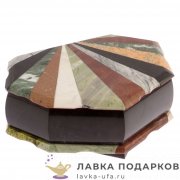 Камень / Шкатулка с зеркалом «Мозаика» 29 х 20 х 09 см. змеевик 5870 