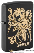 Zippo / Зажигалка 29632 «Череп» 56 х 36 х 12 мм. черный матовый 