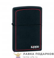 Zippo / Зажигалка 218_ZB «Классика с лого Zippo» 56 х 36 х 12 мм. черный матовый 