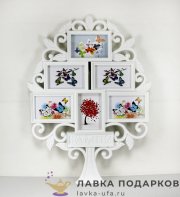 Арт - НН / Мульти-рамка на 6 фото «Древо» 67 х 48 см. белая 62339_W 