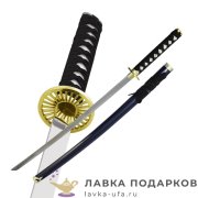 ИР / Меч самурайский «Катана» 100 см. ножны синие, цуба золотистая D50044-KA-GLD 