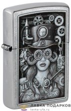 Zippo / Зажигалка «Стимпанк» 56 х 36 х 12 мм. серебристый 48387 