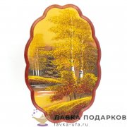 Камень / Панно с каменной крошкой 30 х19 см. рис. «Осень золотая» 9512 