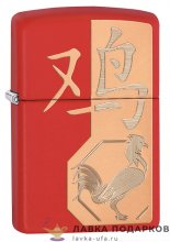 Zippo / Зажигалка 29259 «Иероглиф» 56 х 36 х 12 мм. красный матовый 