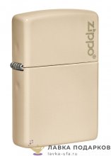 Zippo / Зажигалка 49453_ZL«Классика с лого Zippo» 56 х 36 х 12 мм. бежевый матовый 