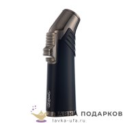 КП / Зажигалка газовая S.Quire черный — турбо для трубок с тройным пламенем 430123-Black 