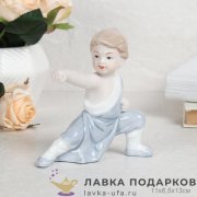 HP-Ф / Статуэтка «Малыш - Каратист» пастель 13 см фарфор HP3239 