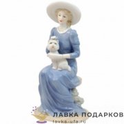 Seltmann / Статуэтка «Дама с собачкой на коленях» 24 х 15 см. пастель ХР_102 