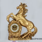 LR / Скульптурные часы «Вольный ветер», подарок мужчине, бронза, 56х47х20 см, -5618 
