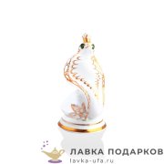 БФ / Статуэтка «Кобра на пьедестале» Башкирский фарфор 15см сувенир фигурка подарочная 