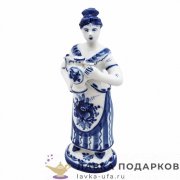Гжель / Статуэтка «Мастерица» 19 х 08 х 06 см авт. Московский В.Д. 