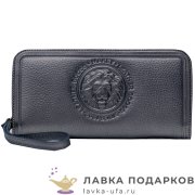 Макей / Кошелек из натур. кожи на молнии «Король - лев» 20 х 10 см. цв. синий 046_0851_3 