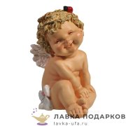П / Фигурка «Ангелочек с божьей коровкой», полистоун, 15 см, 713280 