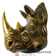 Скульптура настенная «Носорог - голова» 45 см. цвет БРОНЗА БФ_4 