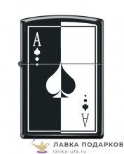 Zippo / Зажигалка 28945 «Туз» 56 х 36 х 12 мм. цвет белый матовый 
