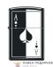 Zippo / Зажигалка 28945 «Туз» 56 х 36 х 12 мм. цвет белый матовый