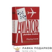 Карты игральные Bicycle «Poker Aviator» 54 л. (атлас) Джамбо индекс, рубашка красная 9107 