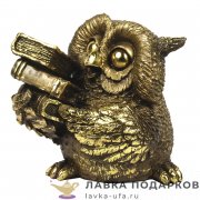 Скульптура «Сова с книгой» Н- 20 см. БРОНЗА F_1239_2 