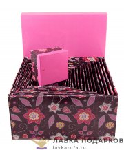 Коробка квадратная «Лилово-мятный» 23 х 14 х 14 см. 779.3825 (1--3) 