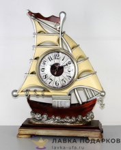 La Minor / Настольные часы «Парусник» 40 х 32 х 10 см. цвет крем 983_WМ 