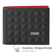 Макей / Портмоне из натур. кожи «Геометрия» 12 х 09 см. цв. дракула 042_08_44 