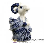 Фигурка года «Овечка - копилка» 10 см. (под гжель) L_50418 
