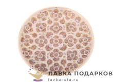 Кашмир / Панно латунное с эмалью «Тадж» белая 22 х 22 см. Кт_3275_8.2 