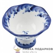 Гжель / Розетка для варенья «Забава» 06 х 10 х 10 см авт. Селиверстова Г.И.  