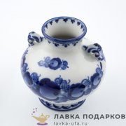 Гжель / Ваза декоративная 08 х 11 х 11 см. авт.Гордеев П.Н. 