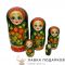 НП-М / Матрешка семеновская «Оксана» 5 мест, 17см. хохлома на зеленом
