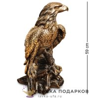 П / Скульптура «Орел на пне большой» В56 см полистоун бронза ФП324-2 