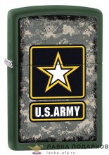 Zippo / Зажигалка 28631 «Армия США» 56 х 36 х 12 мм. зеленый матовый 