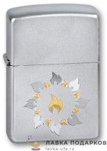 Zippo / Зажигалка 21192 «Пламя в кольце» 56 х 36 х 12 мм. хром полированный 