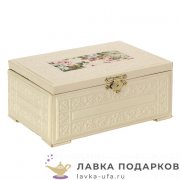 Макей / Шкатулка прямоугольная «Нежность» 17 х 11 х 08 см. цвет бежевый 043_08_21 УЦЕНКА 
