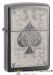 Zippo / Зажигалка «Туз» 36 х 12 х 56 мм. цв. хром + черный глянец 28323