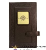 Макей / Визитница настольная с сублимированной накладкой «Герб МВД» коричневый 006_09_16 
