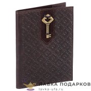 Макей / Обложка для паспорта «Золотой ключик» цвет бордовый 009_08_31 