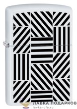 Zippo / Зажигалка 214 «Абстрактный» 56 х 36 х 12 мм. цвет белый матовый 