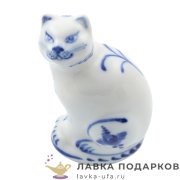 Гжель / Фигурка года «Кот» 09 х 06 х 05 см. авт. Федоровская Т.Д. 