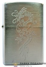 Zippo / Зажигалка 200 «Дракон» 36 х 12 х 56 мм. хром матовый  
